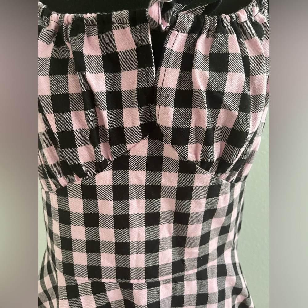 ModCloth (Black Friday) Attitudes in Check A-Line Dress - Picture 5 of 8